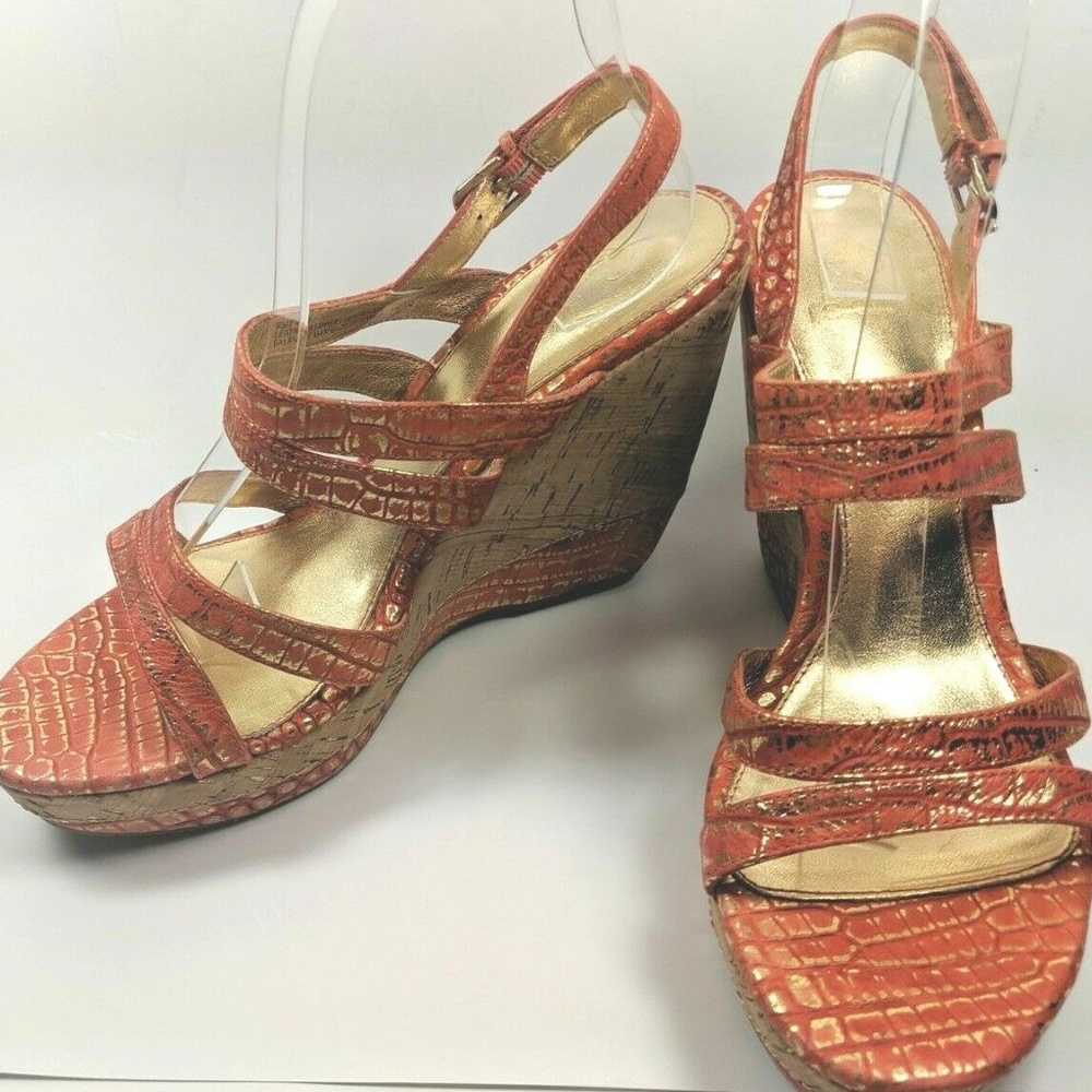 Isola Oleander Leather Heel Wedge Sandal